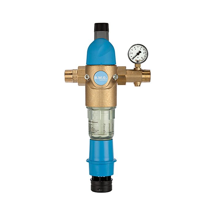 [101423] RIEGLER Back flush filter with pressure regulator, DVGW tested, R 3/4