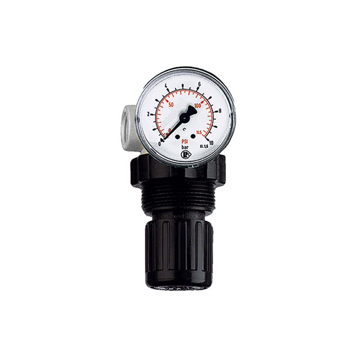 RIEGLER Pressure relief valve, incl. pressure gauge, G 1/4, 0.15 - 7 bar