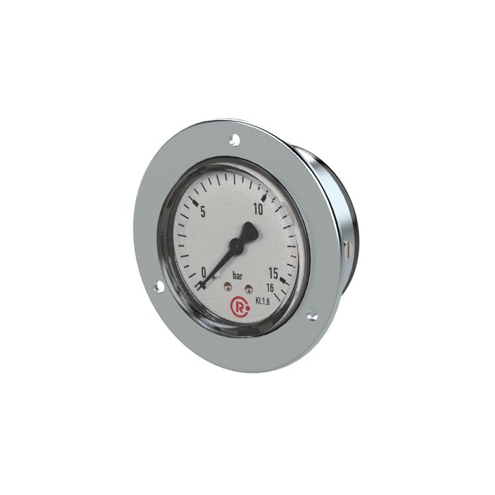 [101866] RIEGLER Standard pressure gauge, front ring, G 1/4, 0 - 16 bar, Ø 50
