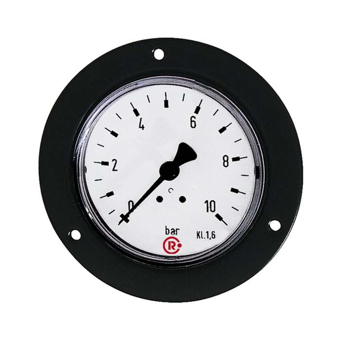 [101891] RIEGLER Standard pressure gauge, front ring, G 1/4, 0-1.6 bar, Ø 50