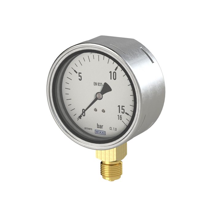 [102051] RIEGLER Pressure gauge, robust design, G 1/2, 0 - 100 bar, Ø 160
