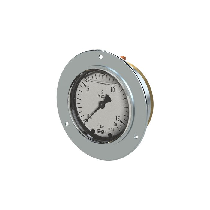 [102256] RIEGLER Glyzerinmano, Frontring, G 1/4 hinten zentr., 0 - 160,0 bar, Ø 63