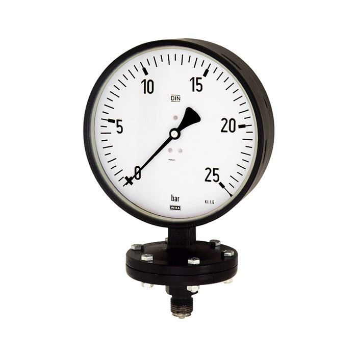 [102586] RIEGLER Diaphragm pressure gauge, Robust design, G 1/2, 0-1.6 bar, Ø 100