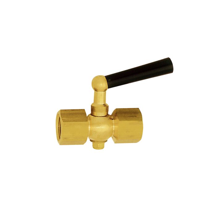 [102642] RIEGLER Block valve pressure gauge, Bushing-Bushing, bright brass, G 3/8