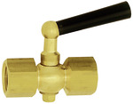 RIEGLER Block valve pressure gauge, Bushing-Bushing, bright brass, G 1/2