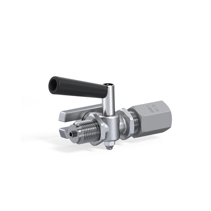 [102660] RIEGLER Block valve pressure gauge, taps - tension sleeve, G 1/2
