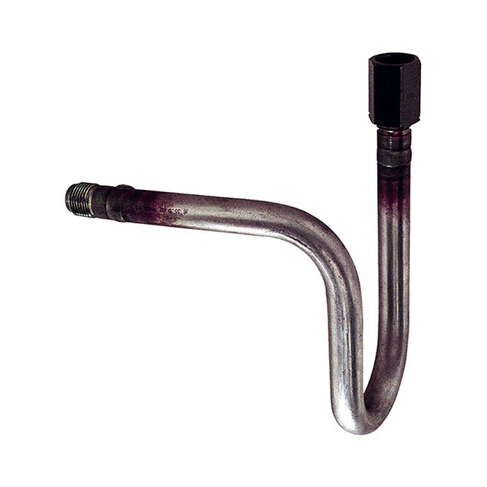 RIEGLER Syphon in U shape, connection taps, G 1/2, CrNi steel 1.4571