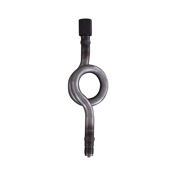 RIEGLER Syphon in circular shape, connection tapss, G 1/2, steel