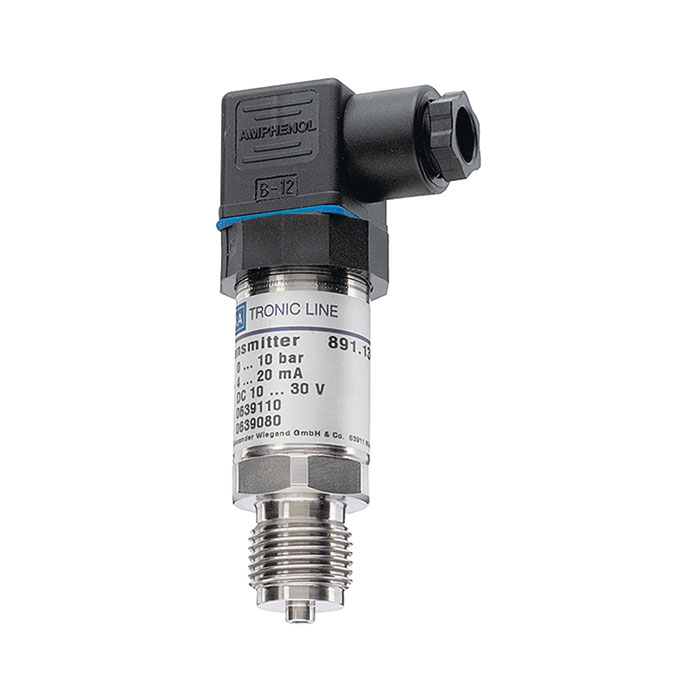 RIEGLER Pressure transducer, 0 - 100 bar, G 1/2, CrNi steel 1.4571