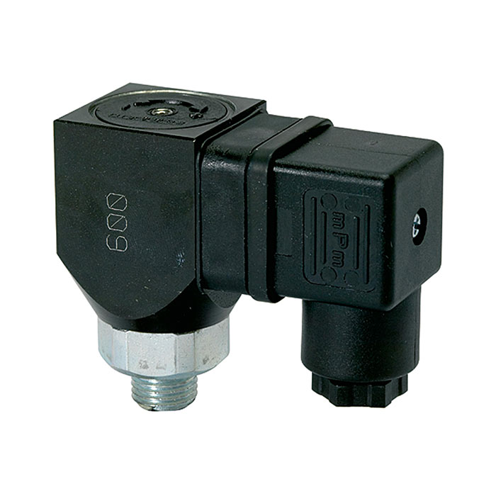 RIEGLER Druckschalter, Wechselkont. drehbar, Stahl ver., G 1/4, 10-70 bar