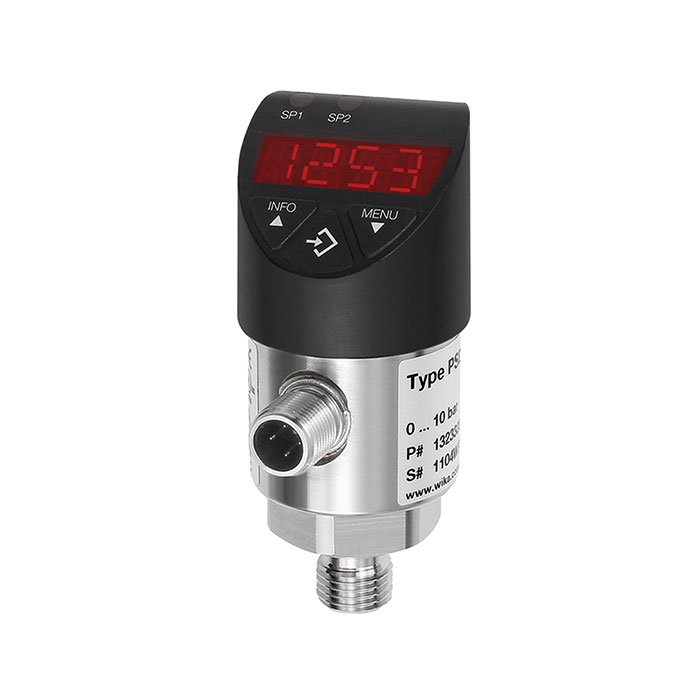 [103083] RIEGLER Elect. pressure switch, Digital display, M12x1, G 1/4, 0-160 bar
