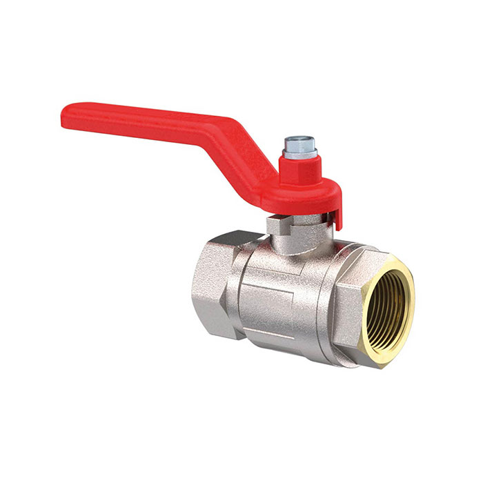 RIEGLER Ball valve, Standard type, IT/IT, nickel-plated brass, G 2 1/2