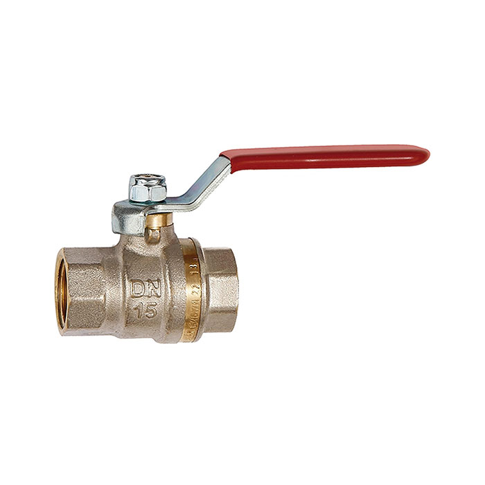 [103167] RIEGLER Ball valve standard design, red steel lever, IT/IT, G 1/4