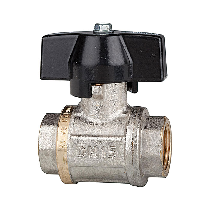 RIEGLER Ball valve heavy duty design, Butterfly handle, IT/IT, G 1/2