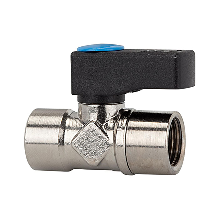 RIEGLER Mini ball valve, Rotating handle, G/R 3/8 IT/ET