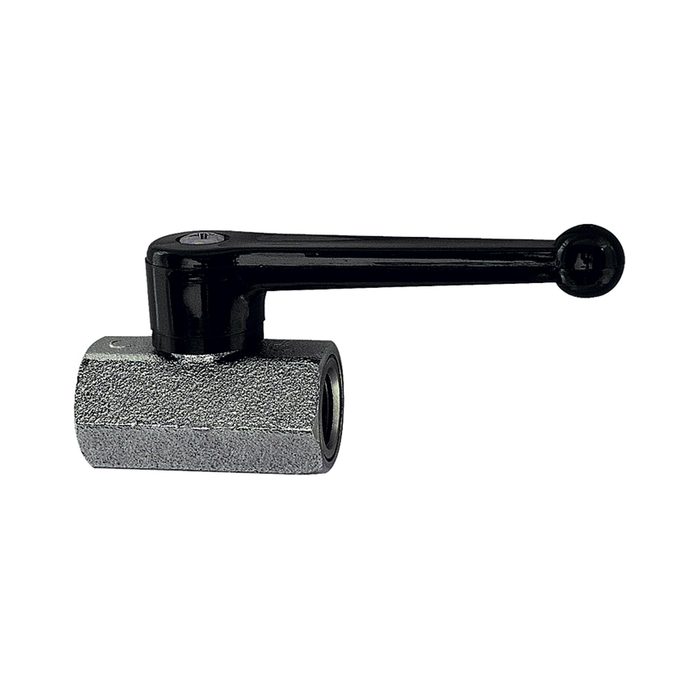 [103335] RIEGLER Mini ball valve, Sand blasted, Manual lever, G 1/2 IT
