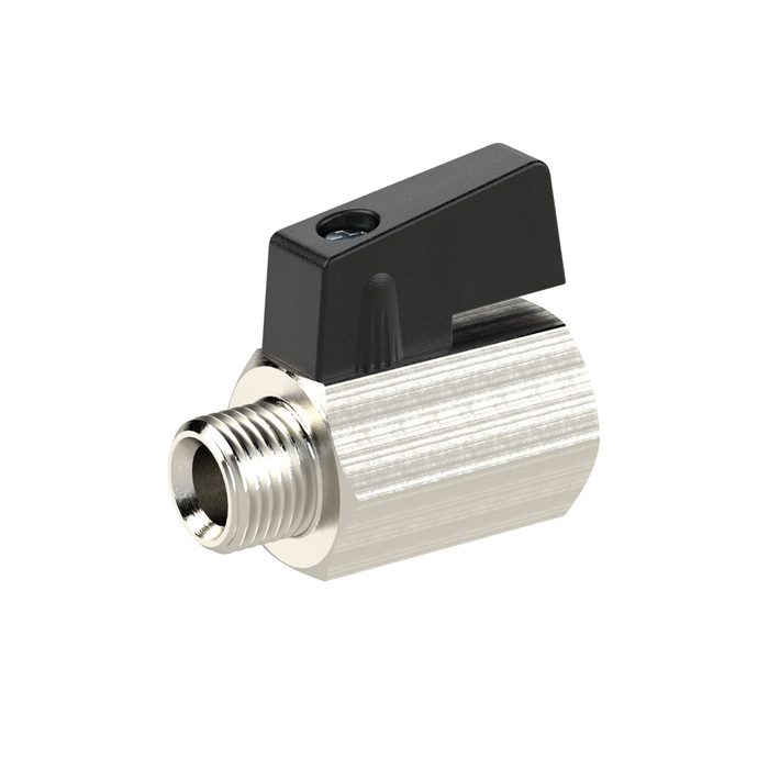 [103346] RIEGLER Mini ball valve Smooth surface nickel-plated brass G1/2IT/ET DN10