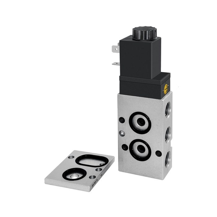 [103654] RIEGLER 3/2-5/2-Wegeventil, NAMUR, Luftfeder, G 1/4, 24 V DC