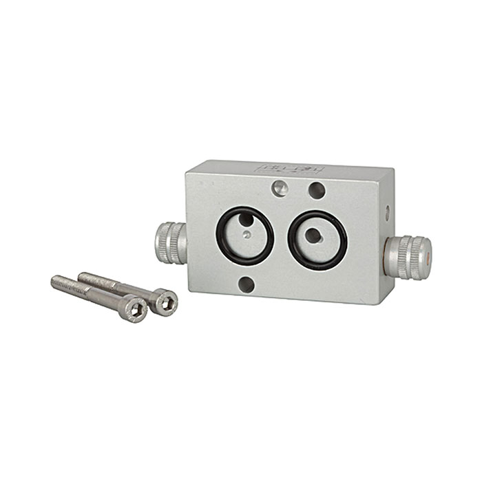 RIEGLER Throttle plate for NAMUR valves, 3-way, Knurled screw