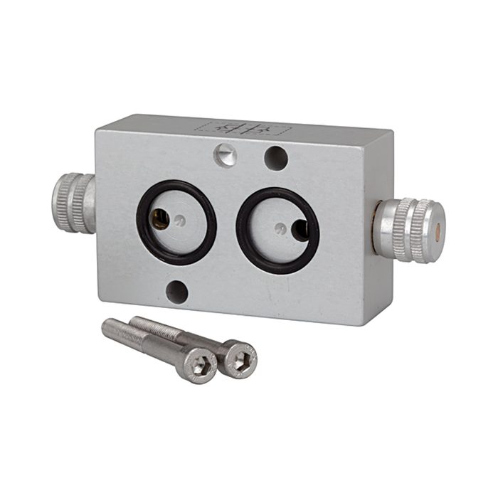 [103665] RIEGLER Throttle plate for NAMUR valves, 5-way, Knurled screw