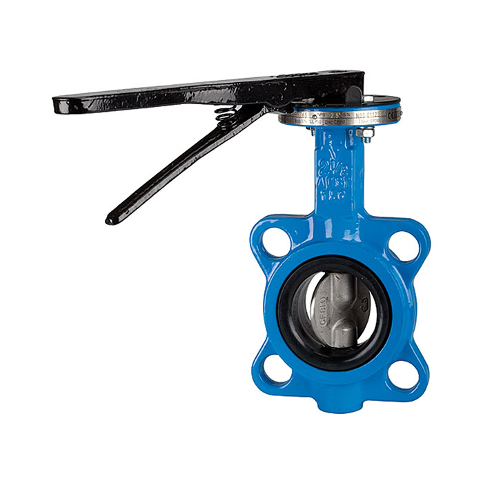RIEGLER Intermediate flange blocking flap, Manual lever, DN 50