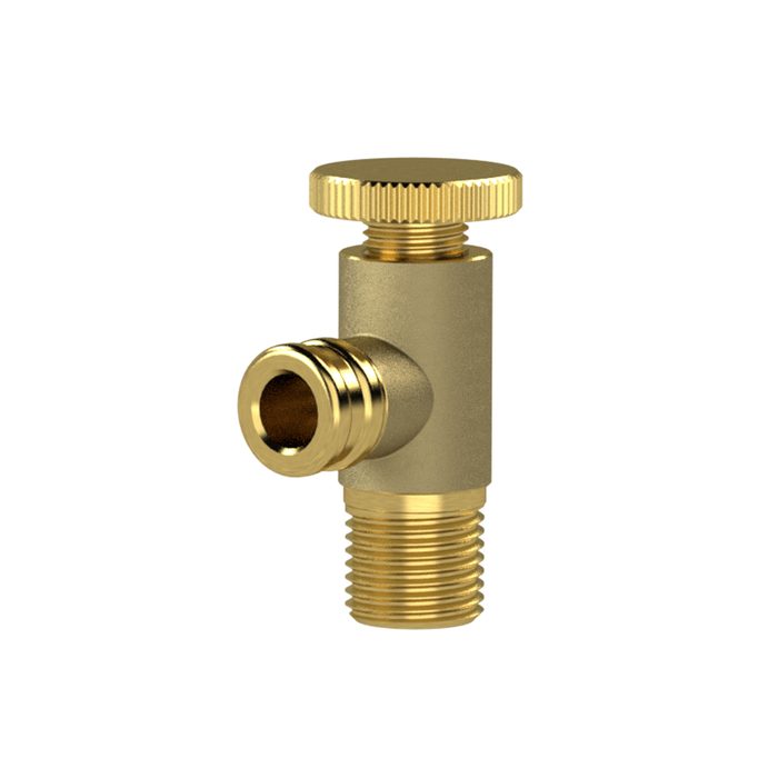 [103740] RIEGLER Bleeder and venting valve, brass, Corner shape, G 1/4