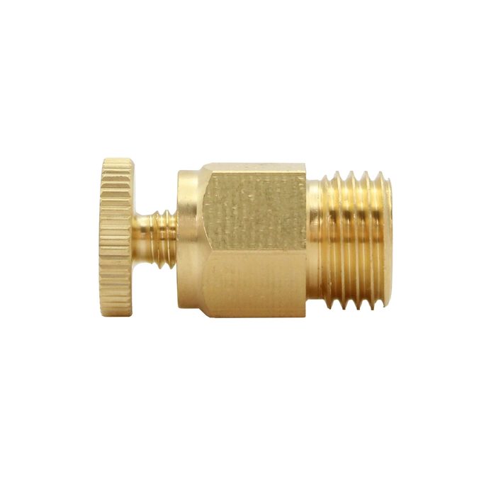 [103741] RIEGLER Bleeder and venting valve, brass, straight shape, G 1/8