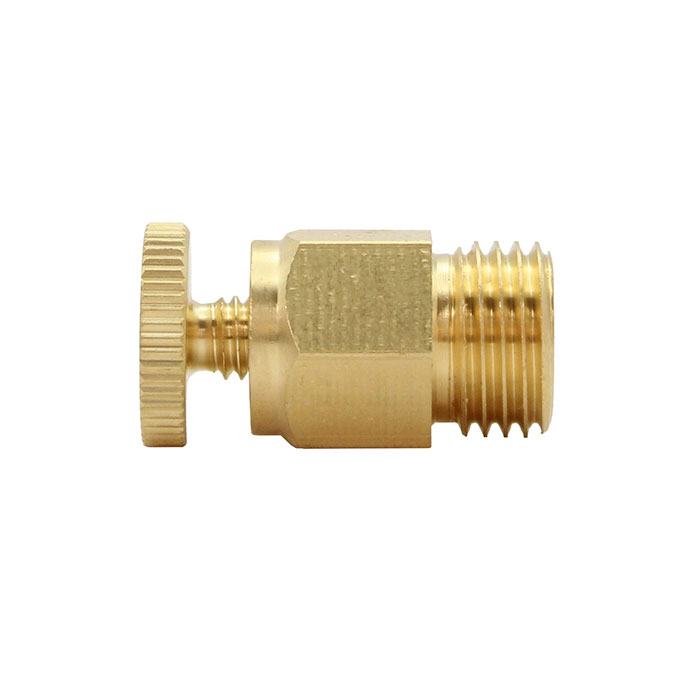RIEGLER Bleeder and venting valve, brass, straight shape, G 1/4