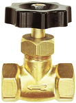 RIEGLER Needle valve, Brass, with fine control, G 1/4 IT, DN 4