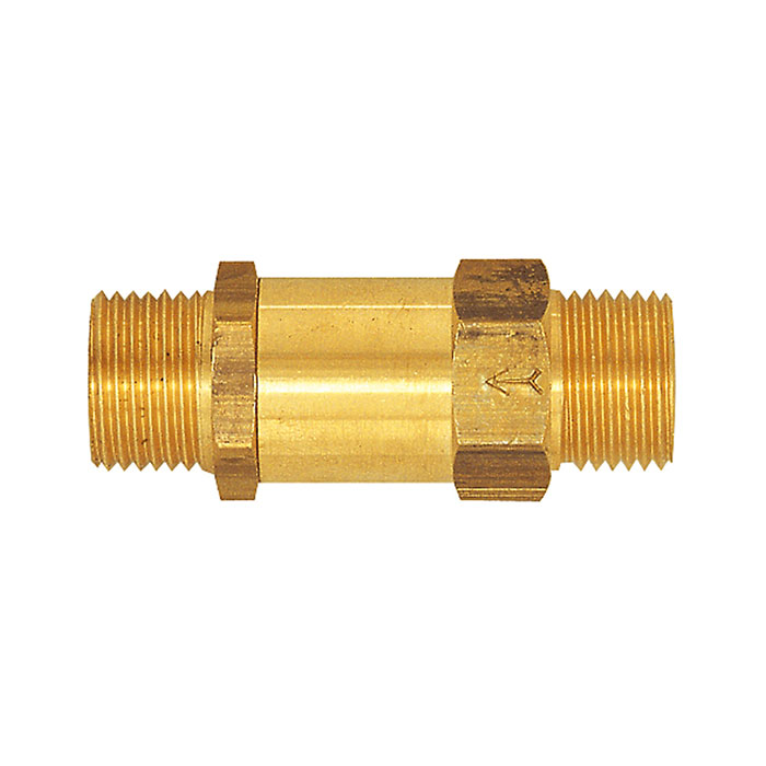 [103824] RIEGLER Check valve, straight-way variant, brass, G 1 ET, 0.1 bar