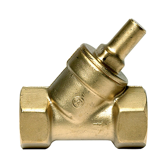 RIEGLER Check valve, Inclined seat design, Brass, Rp 1/2, 0.5 bar