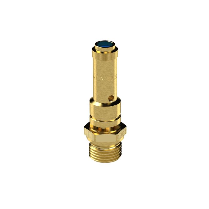 [104206] RIEGLER Full stroke safety valve DN 8, G 3/8, Trigger pressure 17 bar
