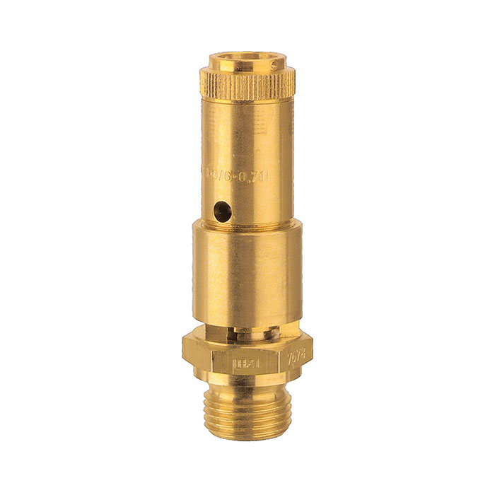 RIEGLER Full stroke safety valve DN 10, G 1/2, Trigger pressure 0.2 bar