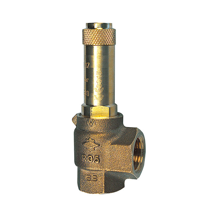 RIEGLER Corner safety valve, G 1/2, Trigger pressure 6 bar