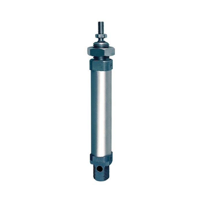 [105787] RIEGLER Rundzylinder, doppeltwirk., Magnet, Kol.-Ø25, o.D., Hub 10, G 1/8
