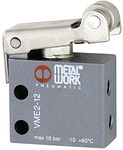 RIEGLER 3/2-Wege-Miniaturventil, mechanisch, Rollenhebel, NO, M5 seitlich