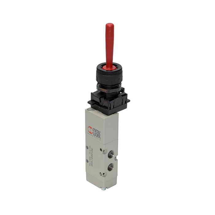 [106430] RIEGLER 5/2-way valve, manual, Manual lever, monostable, G 1/8
