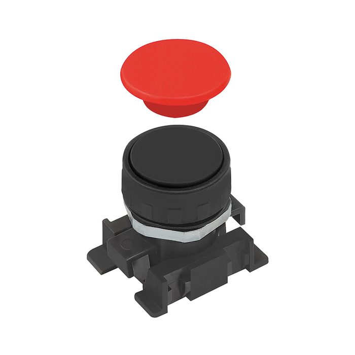 [106444] RIEGLER Push button with red and black discs, monostable