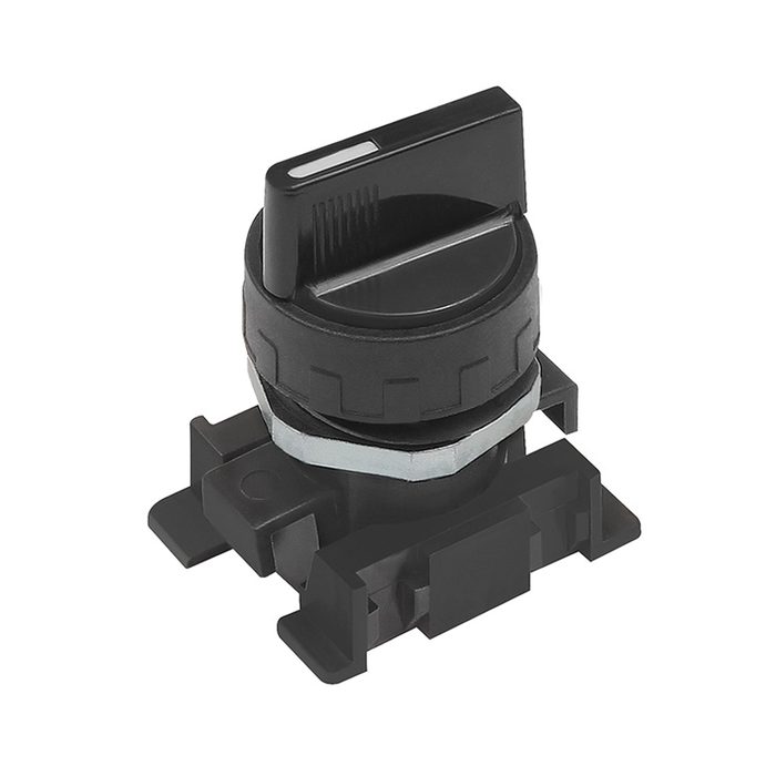 [106448] RIEGLER Short rotating lever, black, 3 positions, monostable