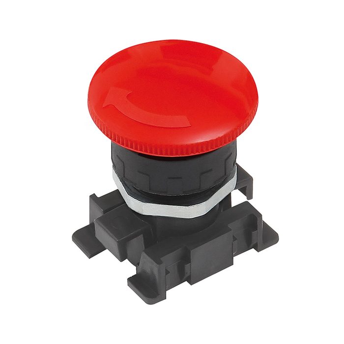 [106457] RIEGLER Red palm button with emergency locking