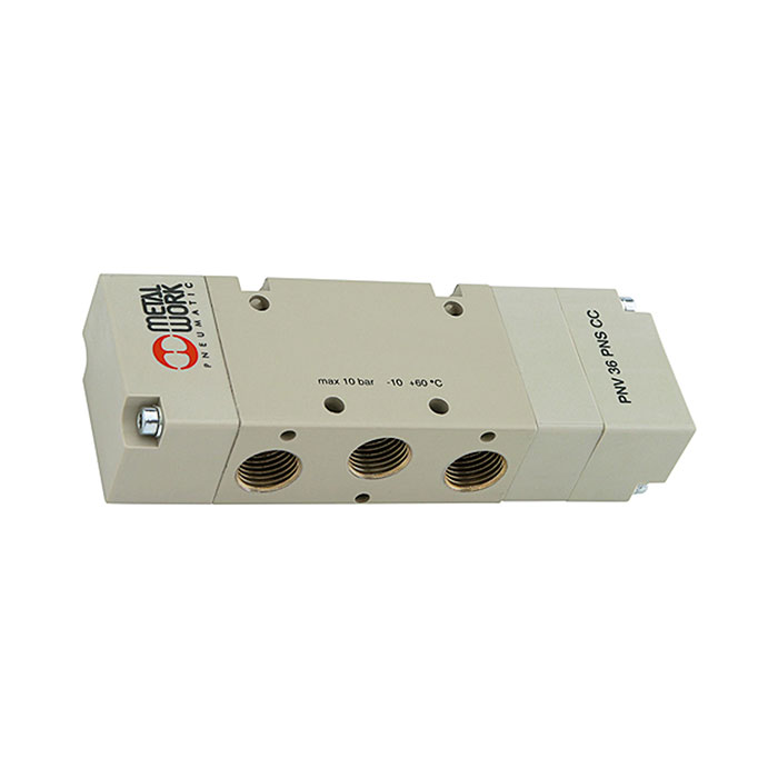 RIEGLER 5/3-way valve, pneumatic, G 1/2, mid-position pressurised