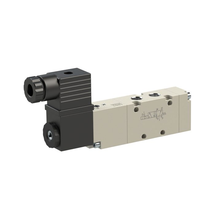 [106545] RIEGLER 5/2-way valve, electropneum., monostable, G 1/4, DN 7.5, 24 V DC