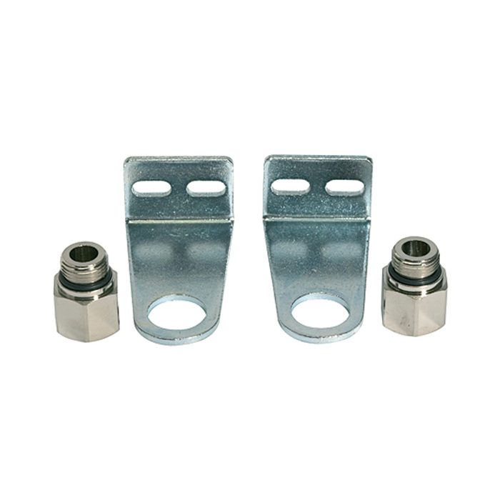 [106605] RIEGLER Mounting bracket set for way valves, Height 60 mm, G 1/8