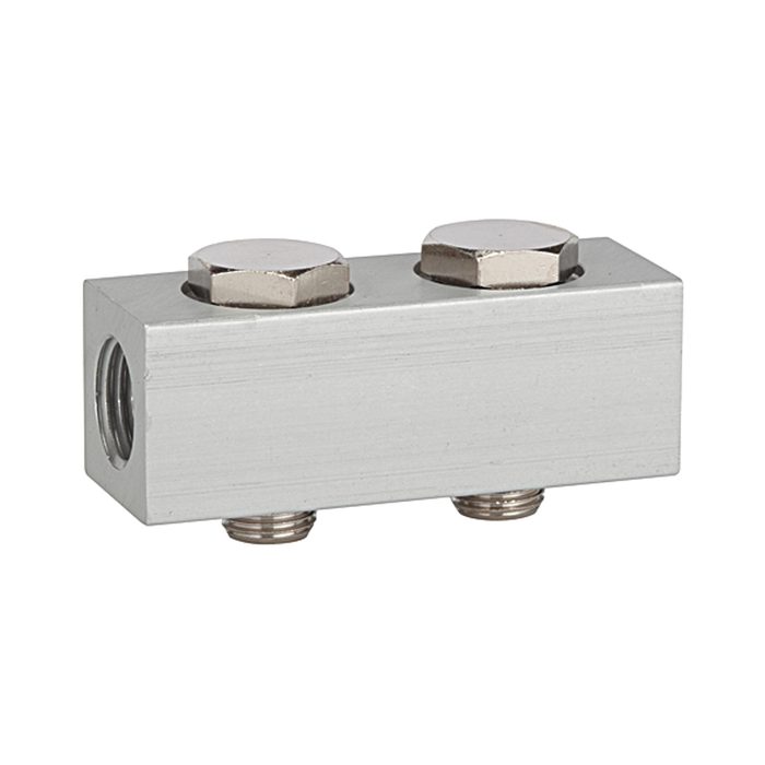 [106610] RIEGLER Supply strip for the way valves, with 2 valve positions, G 1/8