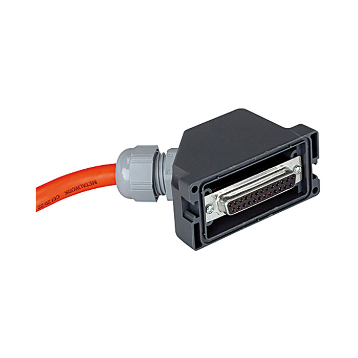 RIEGLER El. Anschl. Multipol 25-polig, IP 65, Steckdose IP 67, 5 m Kabel