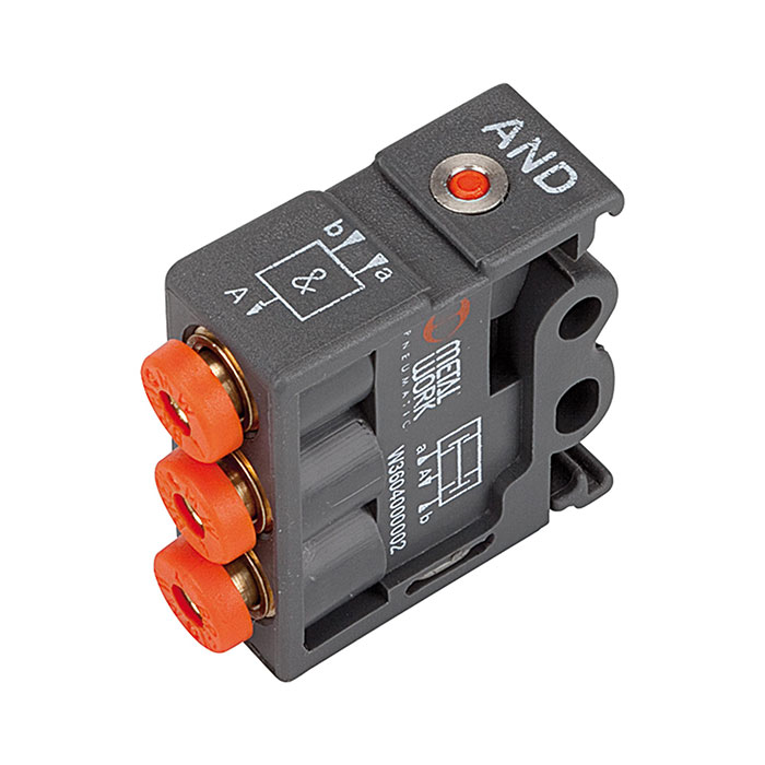 [106706] RIEGLER Pneumatic logic elements, AND, Techno-polymer, DN 2.7