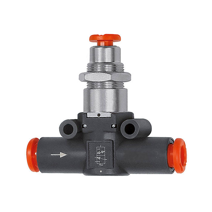 [106791] RIEGLER 3/2-way valve, pneumatically »lineonline«, NC, hose-hose, hose Ø8