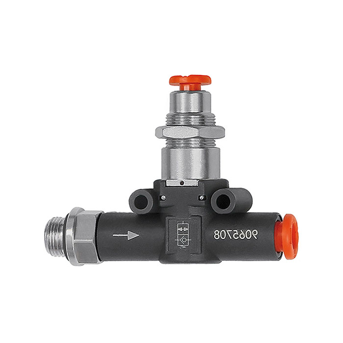 RIEGLER Pneumatically releasable check valve, thread - hose, G 1/4 hose 6