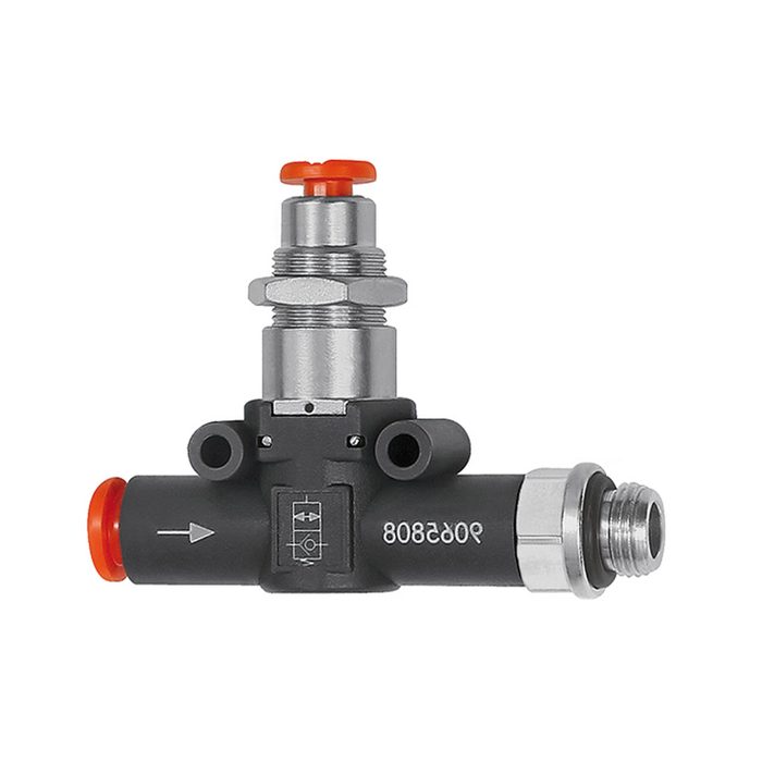 [106827] RIEGLER Pneumatically releasable check valve hose-thread, G 1/8 hose 8