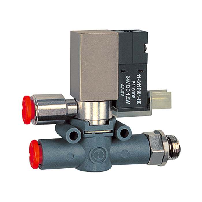 [106861] RIEGLER 3/2-way solenoid valve controlled venting G 1/8 NC hose 6